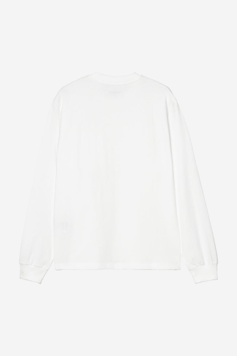 Carhartt L/S Pocket Small Heart T-Shirt - White / Red
