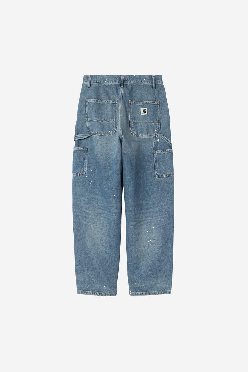 Carhartt OG Single Knee Pant - Blue, Destroy wash, splatter