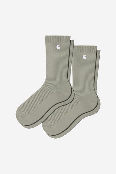 Carhartt Madison Pack Socks - Shady Green / White + Shady Green / White