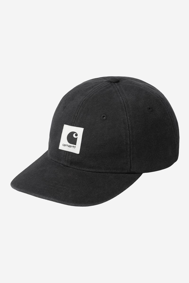 Carhartt Canvas Cap - Black, Stone washed