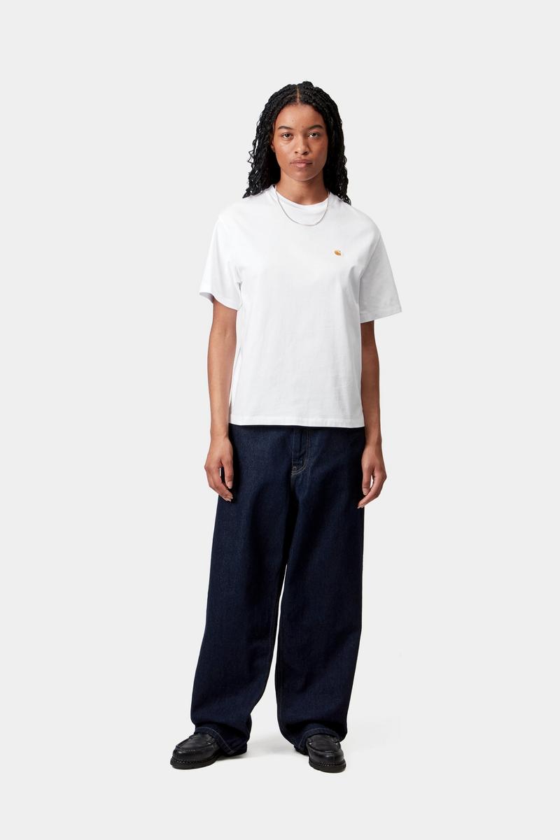 Carhartt S/S Chase T-Shirt - White / Gold