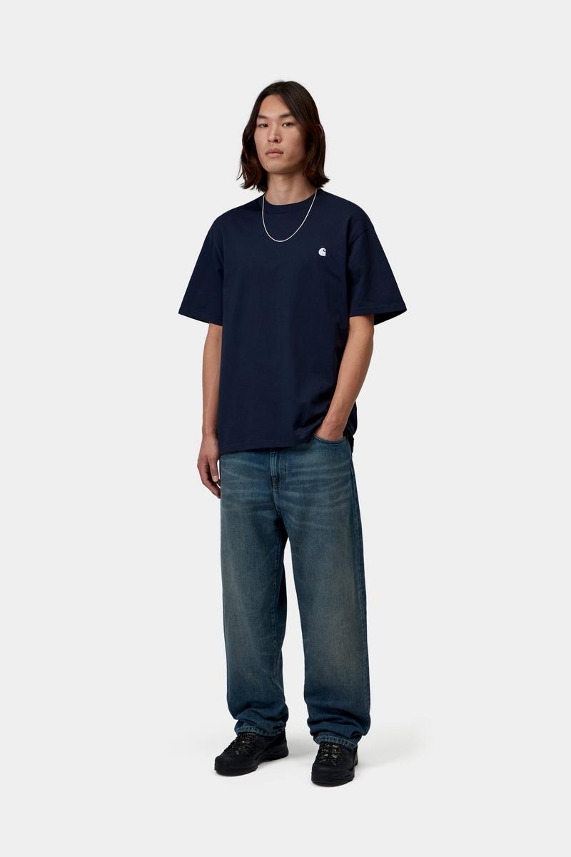 Carhartt S/S Madison T-Shirt - Dark Navy / White