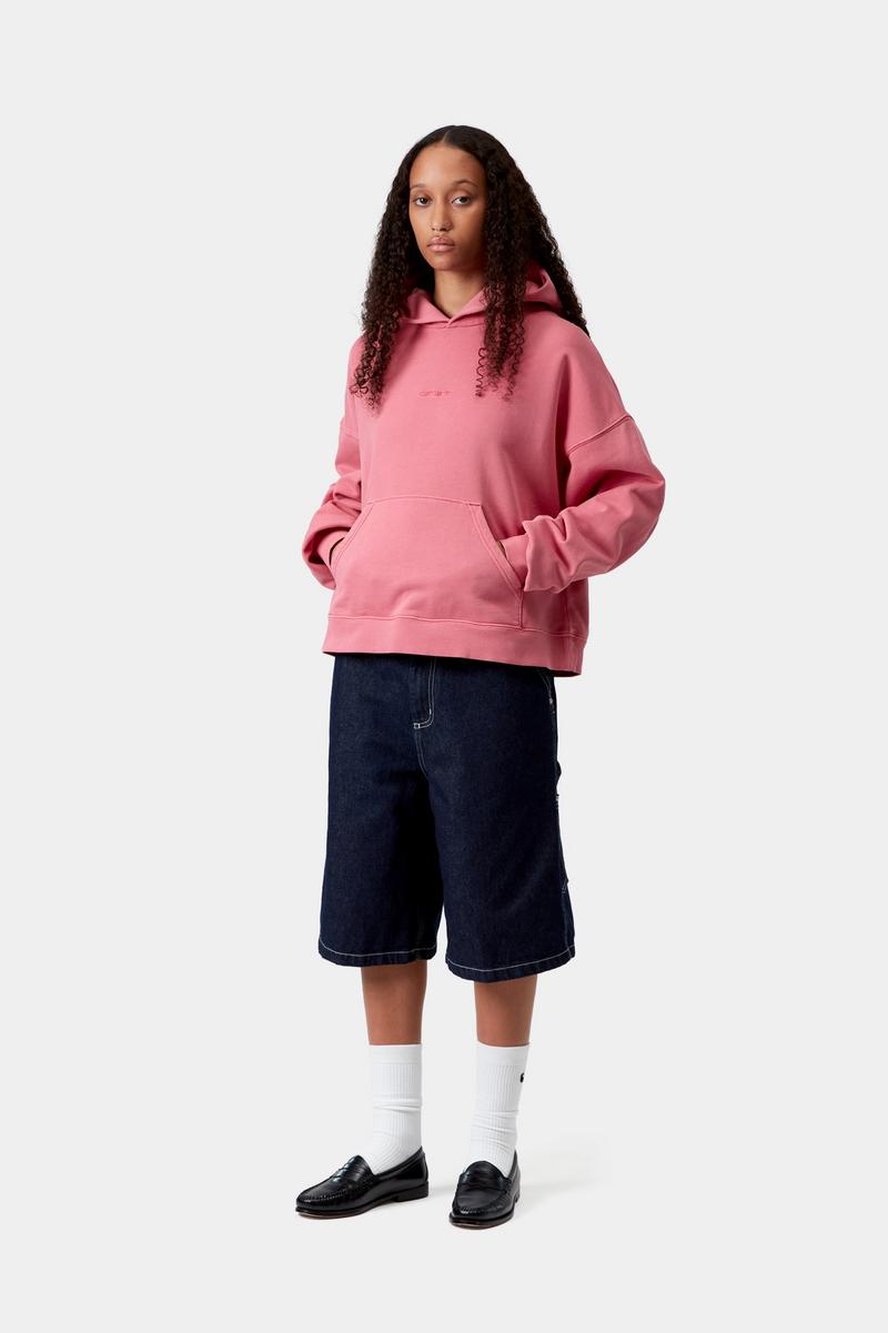 Carhartt Hooded Benton Sweatshirt - Primrose, Garment dyed