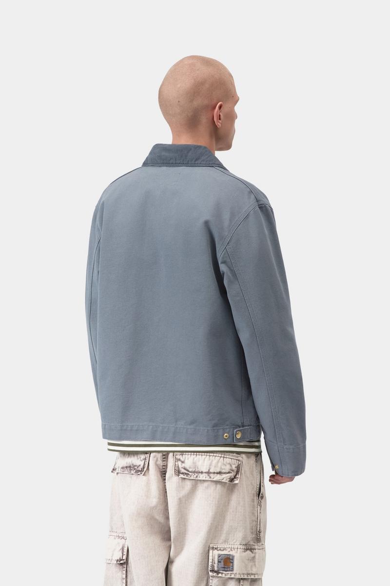 Carhartt Detroit Jacket - Cozy Blue / Cozy Blue, Stone canvas