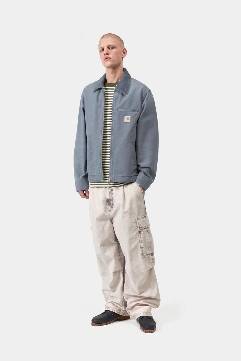 Carhartt Detroit Jacket - Cozy Blue / Cozy Blue, Stone canvas