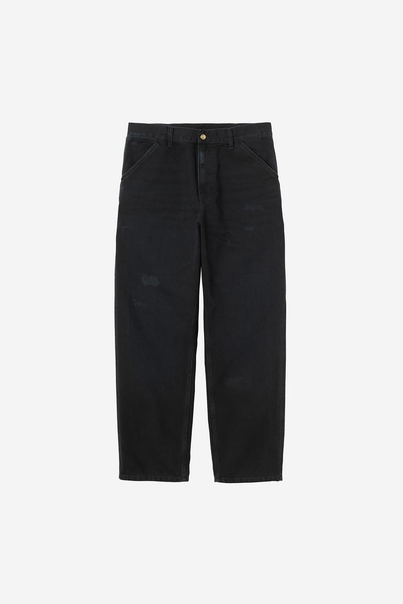Carhartt Single Knee Pant - Black, Grind wash