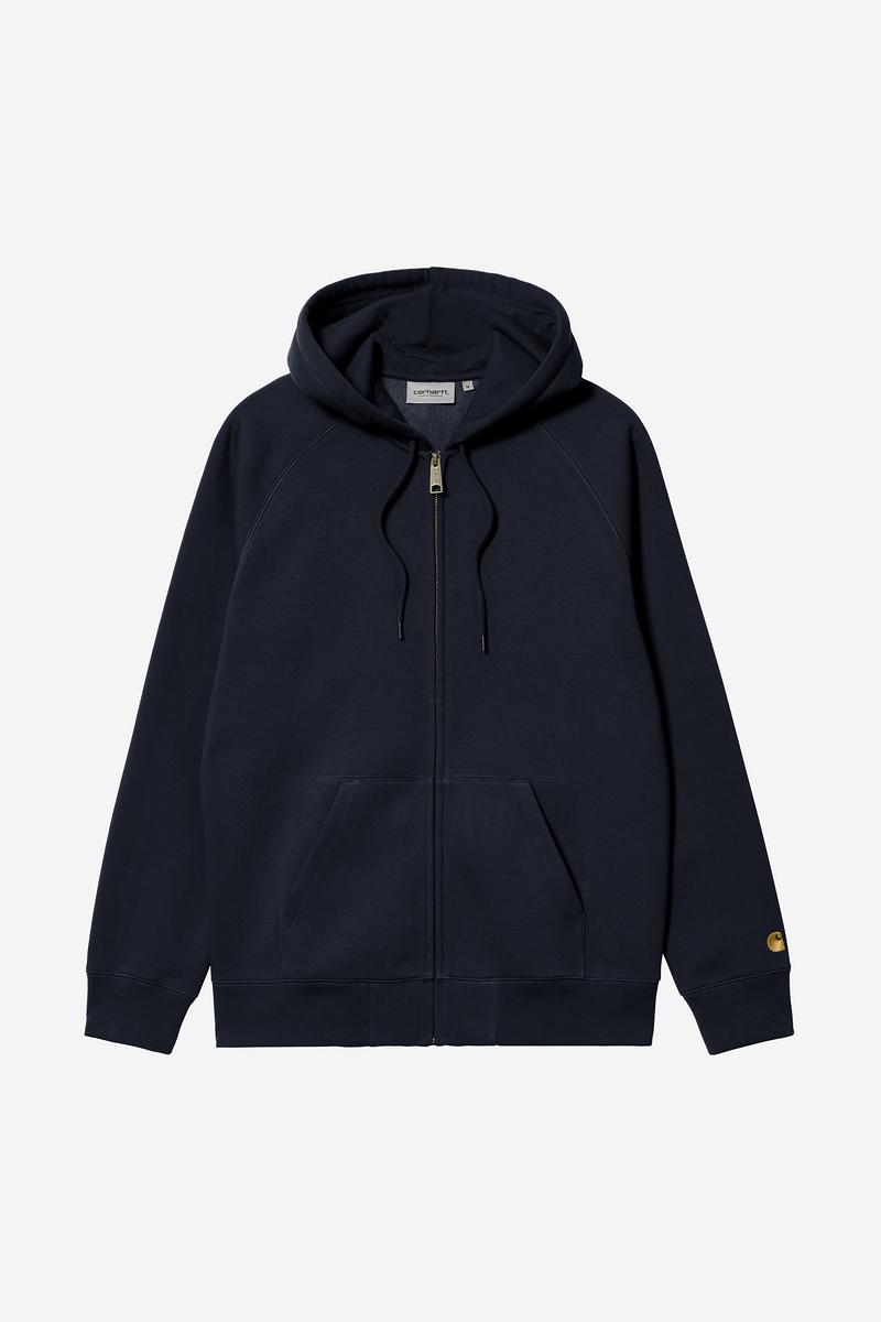 Carhartt Hooded Chase Jacket - Dark Navy / Gold
