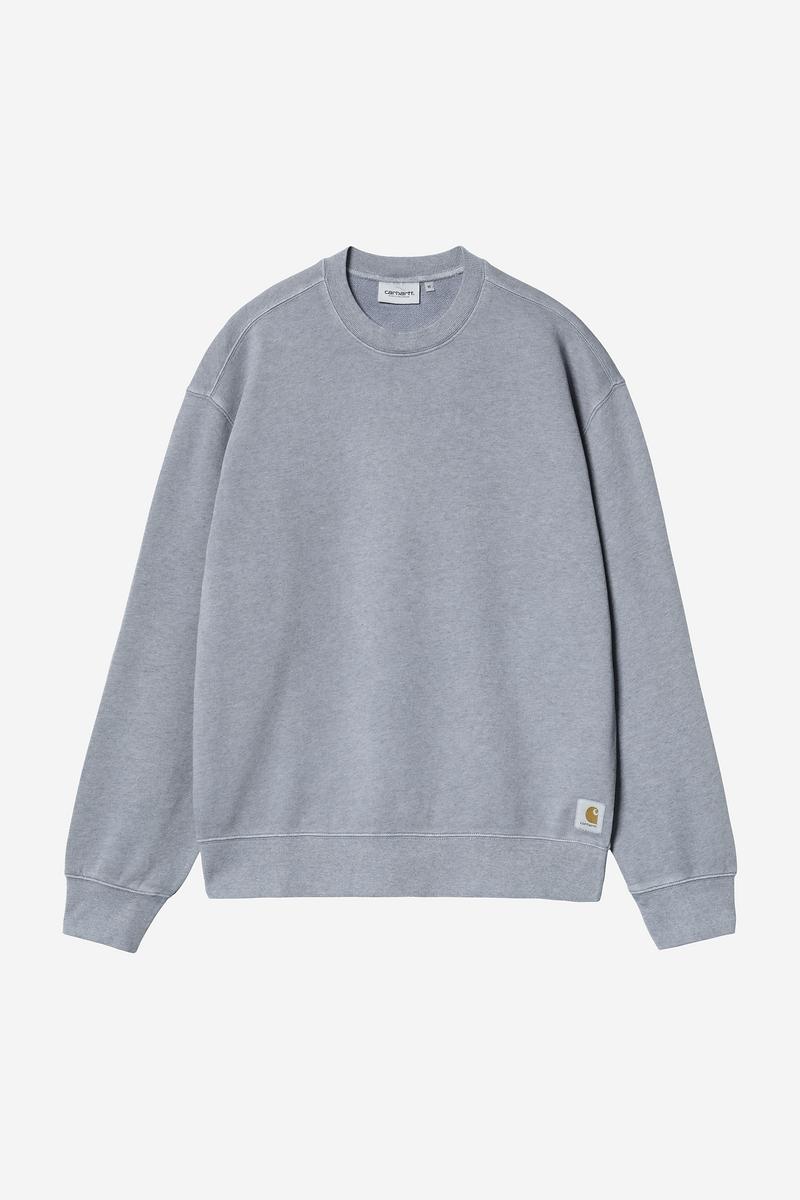 Carhartt Caspian Sweatshirt - Shady Blue Heather, Garment dyed