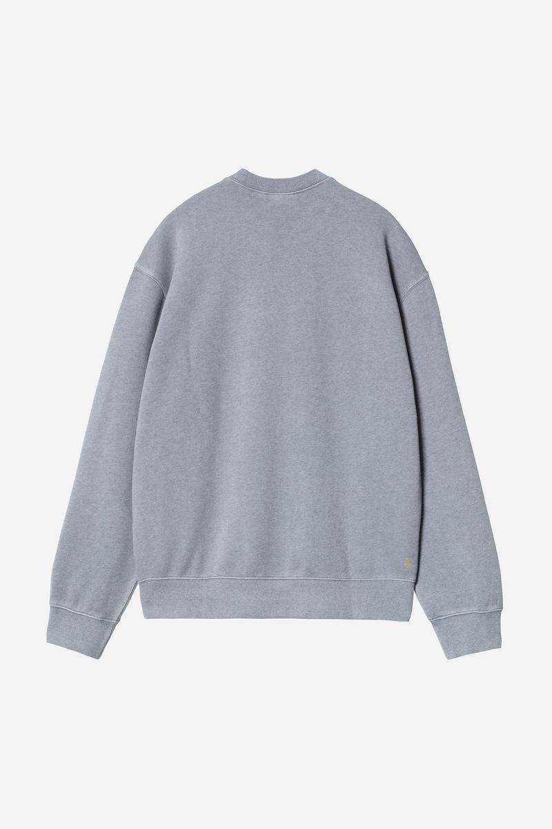 Carhartt Caspian Sweatshirt - Shady Blue Heather, Garment dyed