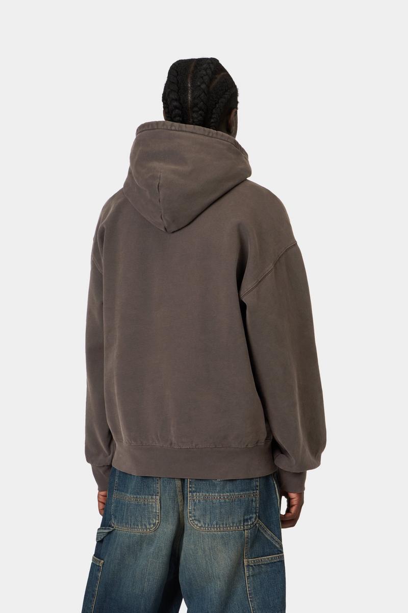 Carhartt Hooded Vista Sweatshirt - Tobacco, Garment dyed