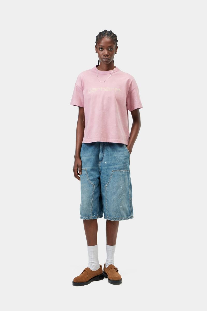 Carhartt S/S Painter T-Shirt - Hortensia, Destroy wash, splatter
