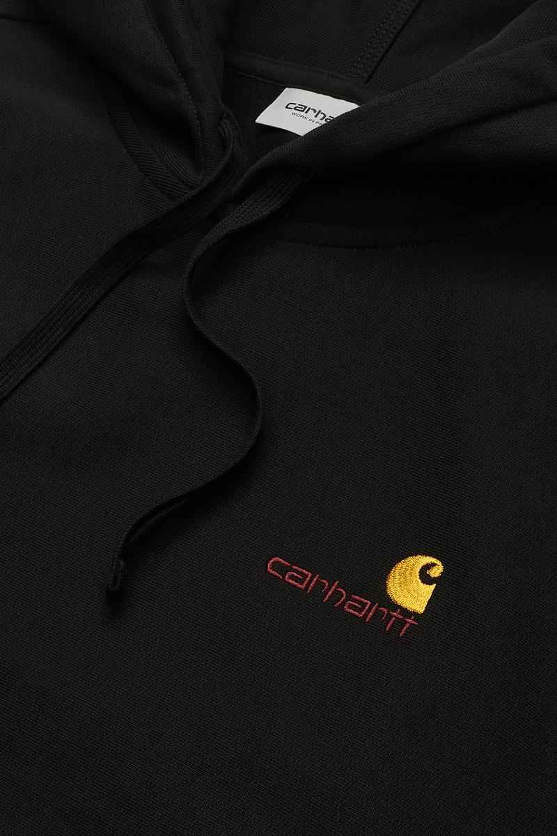 Carhartt Hooded American Script Sweatshirt - Black