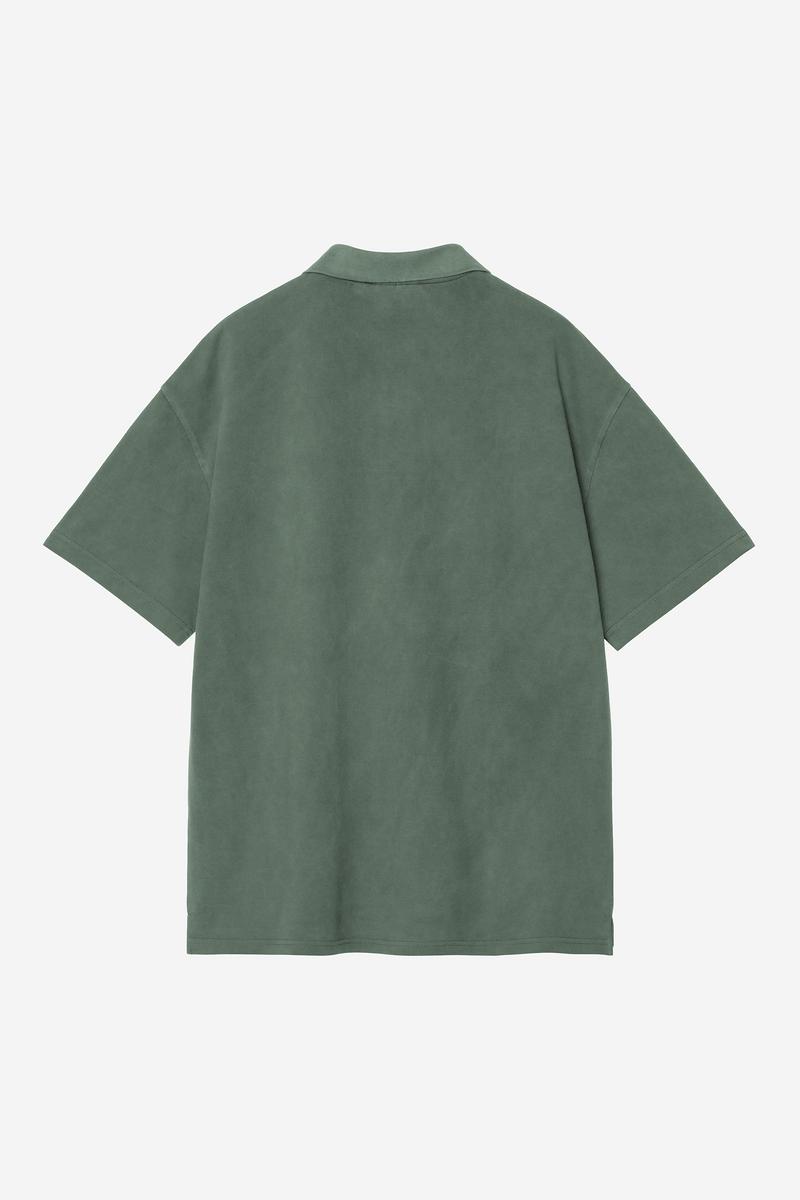 Carhartt S/S Wayne Polo - Dark Scarab, Garment dyed