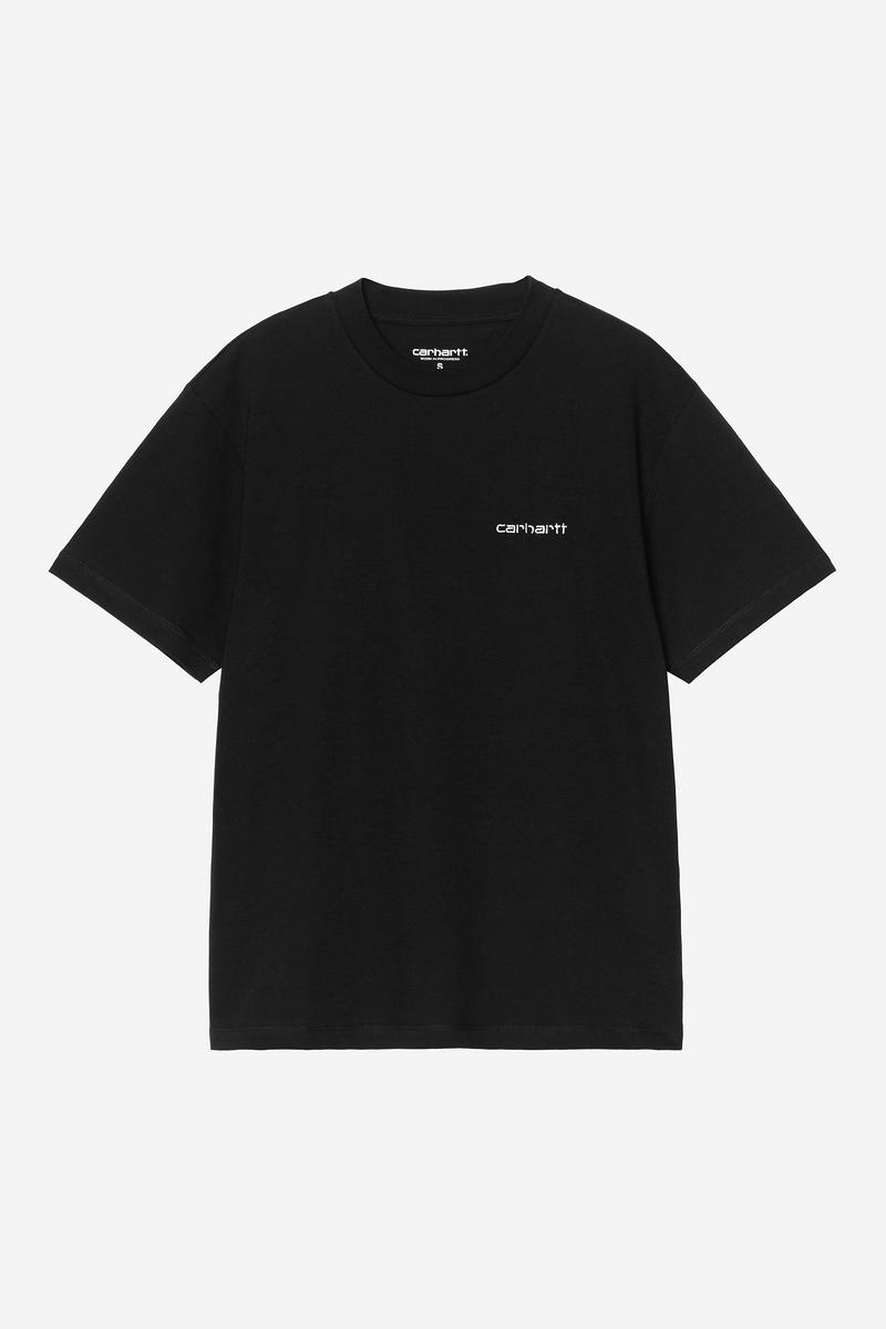 Carhartt S/S Script Embroidery T-Shirt - Black / White