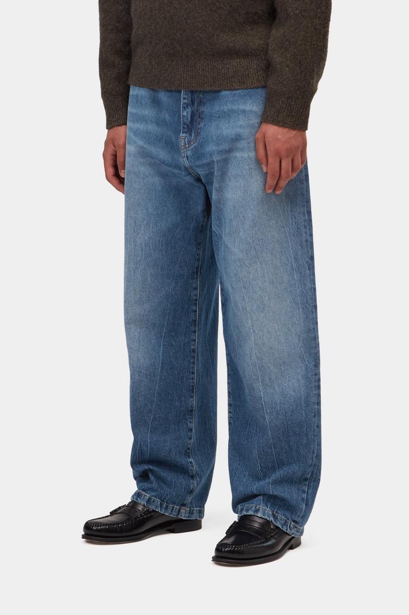 Carhartt Landon Pant - Blue, Marble used wash