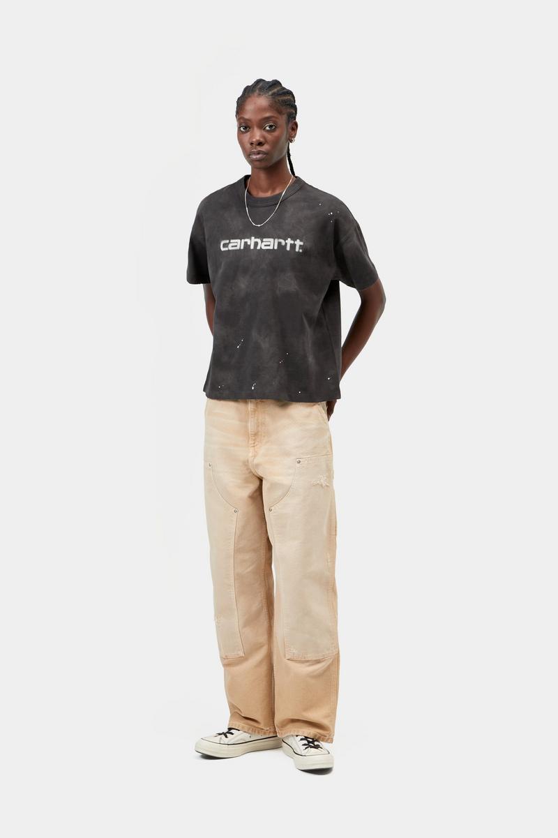 Carhartt S/S Painter T-Shirt - Black, Destroy wash, splatter