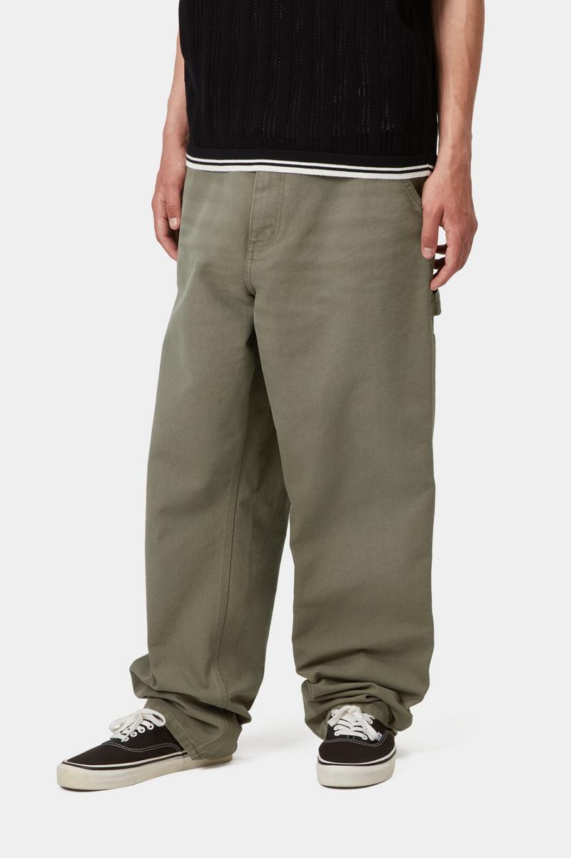 Carhartt Single Knee Pant - Leaf, Stone canvas