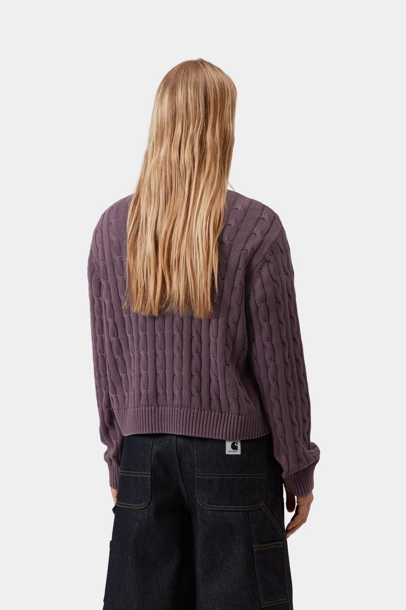 Carhartt Carter Sweater - Cozy Purple, Garment dyed