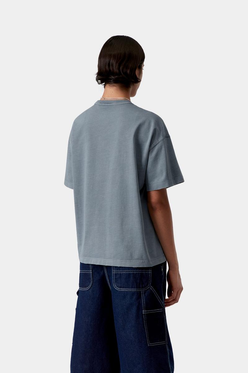 Carhartt S/S Torion T-Shirt - Office Blue, Grind wash