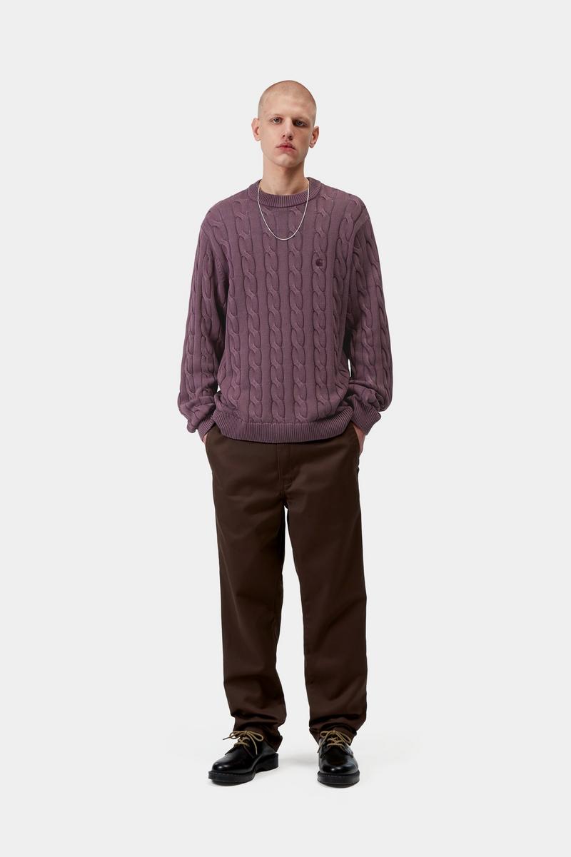 Carhartt Carter Sweater - Cozy Purple, Garment dyed