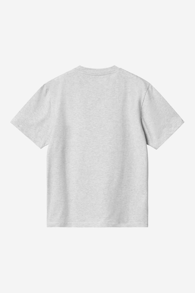 Carhartt S/S Script Embroidery T-Shirt - Ash Heather / Cozy Purple