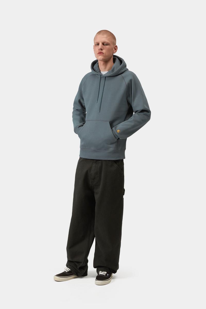 Carhartt Hooded Chase Sweatshirt - Cozy Blue / Gold
