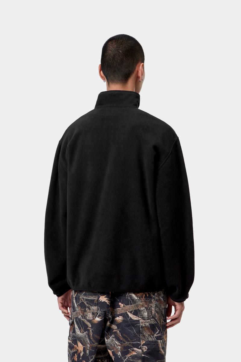 Carhartt Edmore Half Zip Sweat - Black / White