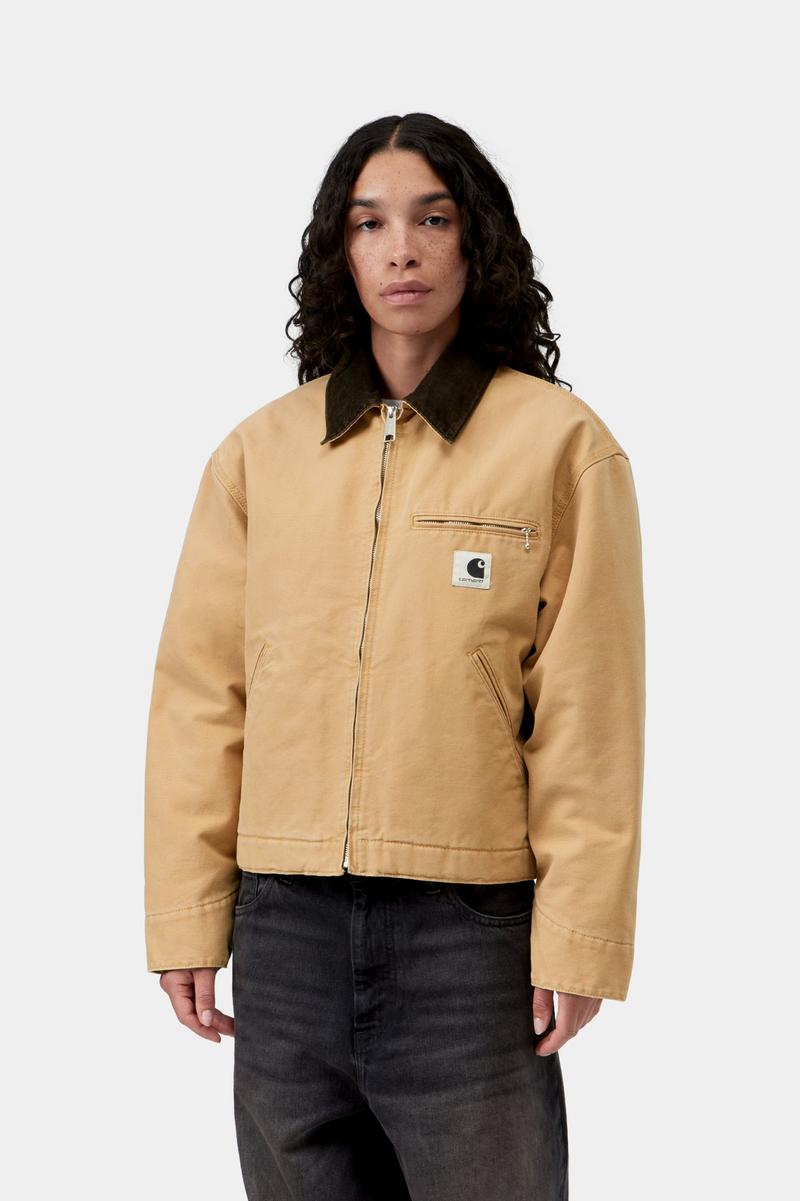 Carhartt OG Detroit Jacket - WIP Dusty H / Tobacco, Stone canvas