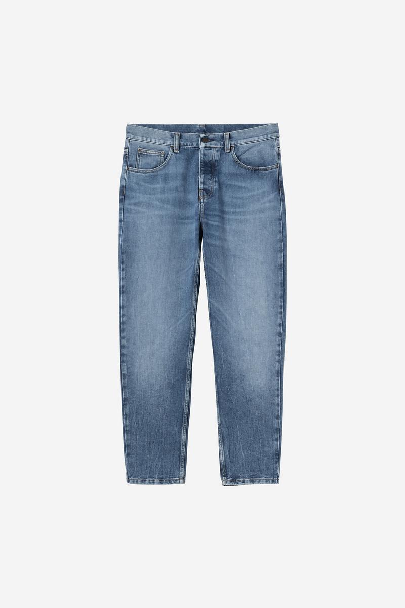 Carhartt Newel Pant - Blue, Marble used wash