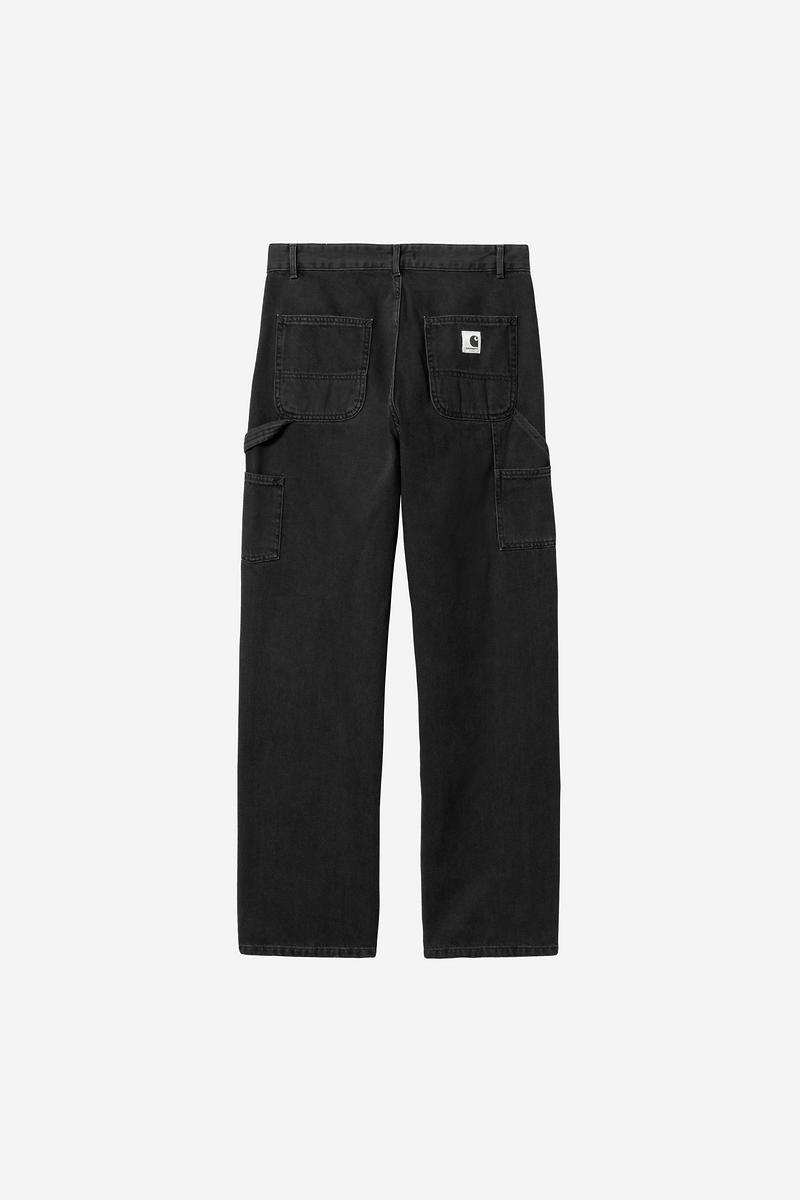 Carhartt Pierce Pant Straight - Black, Stone washed