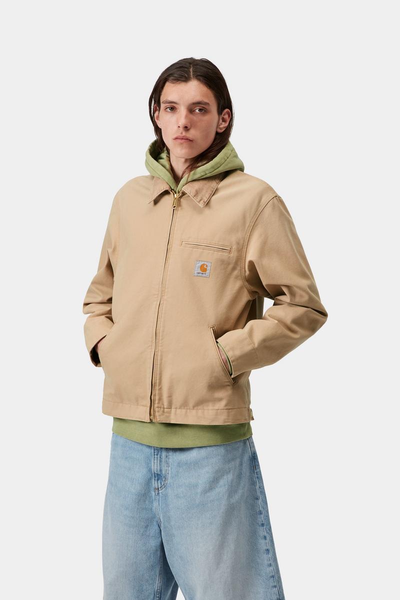 Carhartt Detroit Jacket - Dusty H Brown / Dusty H Brown, Stone canvas