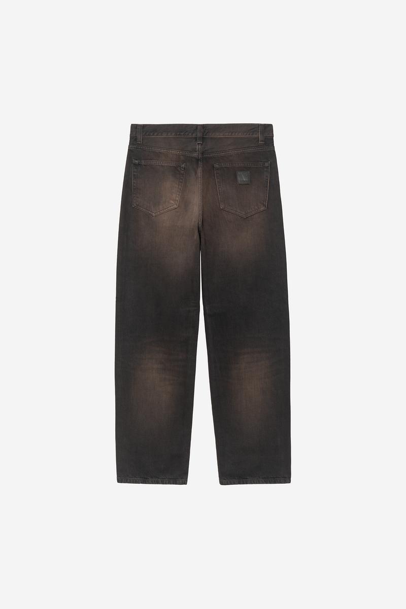 Carhartt Aaron Pant - Black, Tobacco used wash