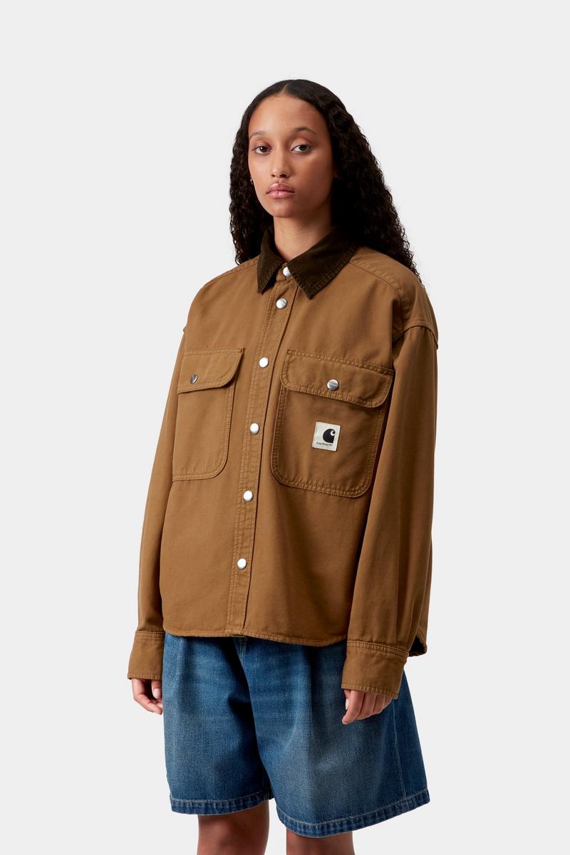 Carhartt Prescott Shirt Jac - Hamilton Brown / Tobacco, Garment dyed