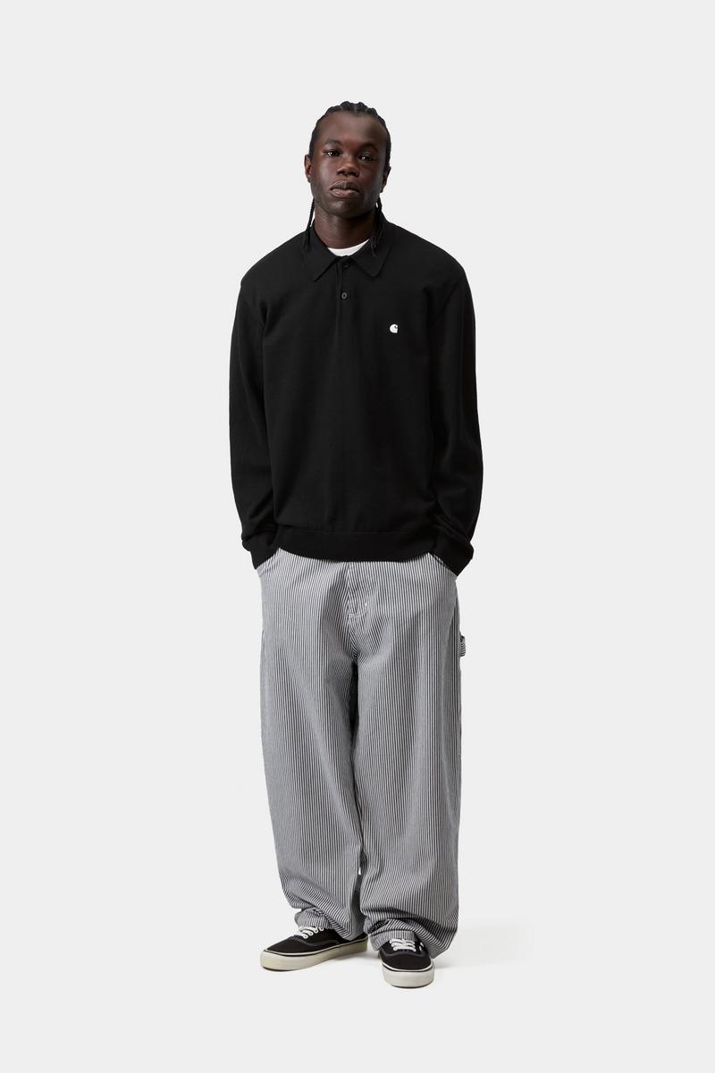 Carhartt L/S Madison Polo - Black / White
