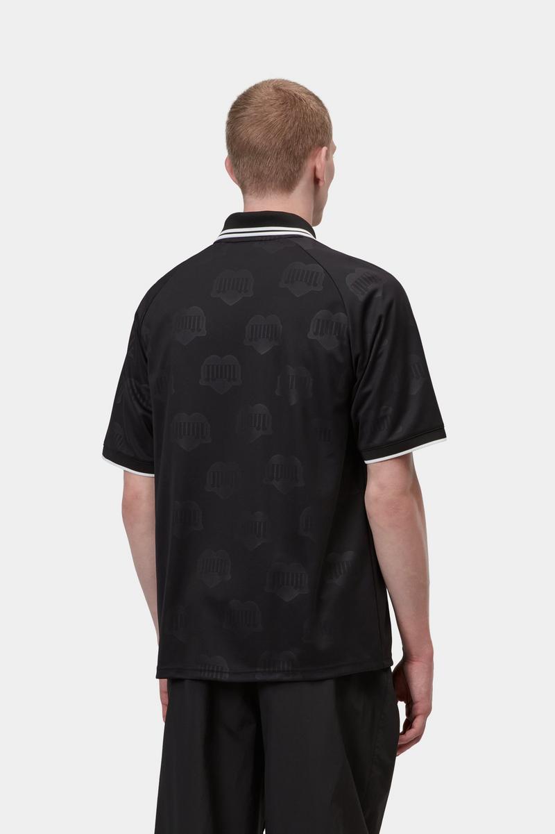 Carhartt S/S Terrace Football T-Shirt - Heart Train Jacquard, Black