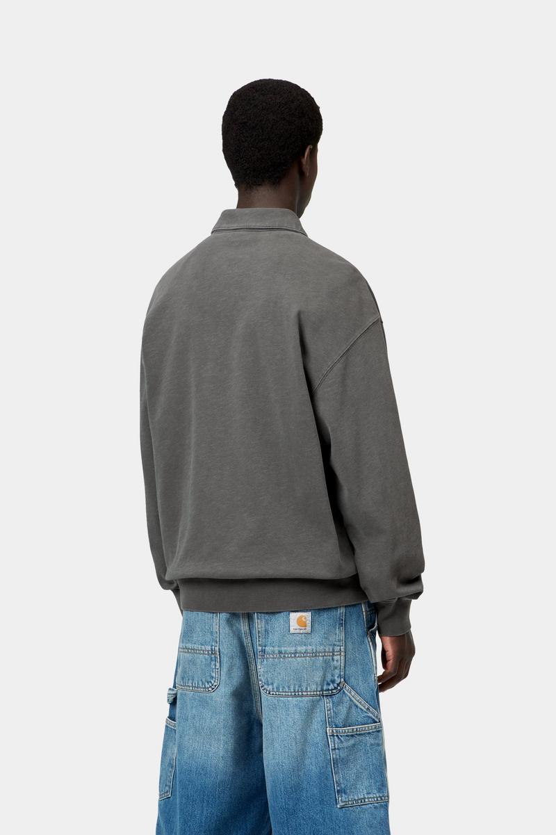 Carhartt Harper Polo - Black, Garment dyed