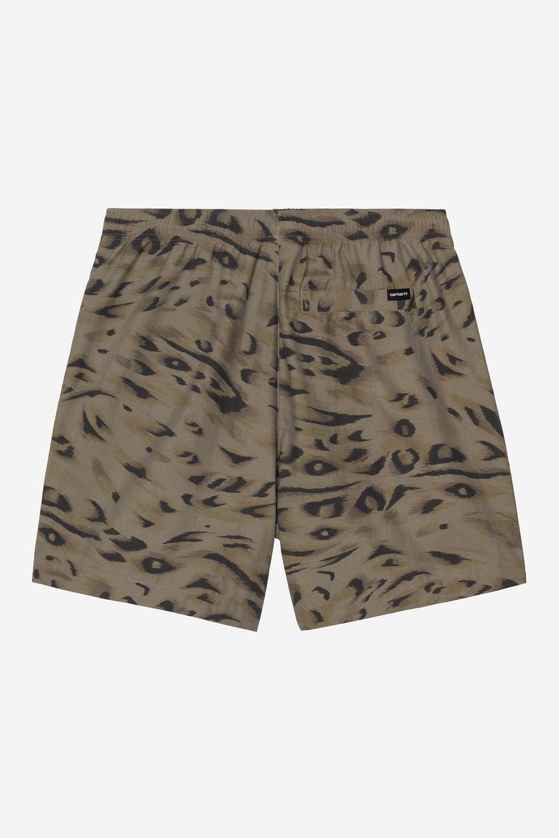 Carhartt Travon Short - Duck Feather Print, Cypress / Black