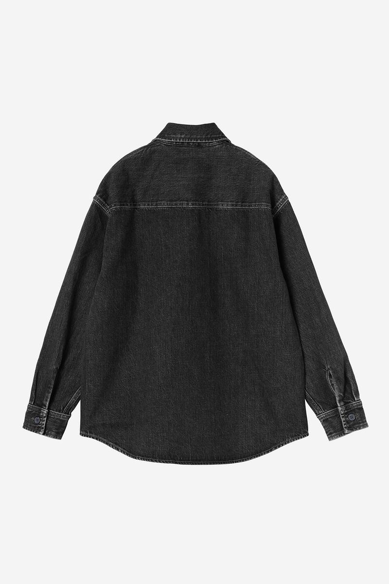 Carhartt Marly Shirt Jac - Black, Heavy stone wash