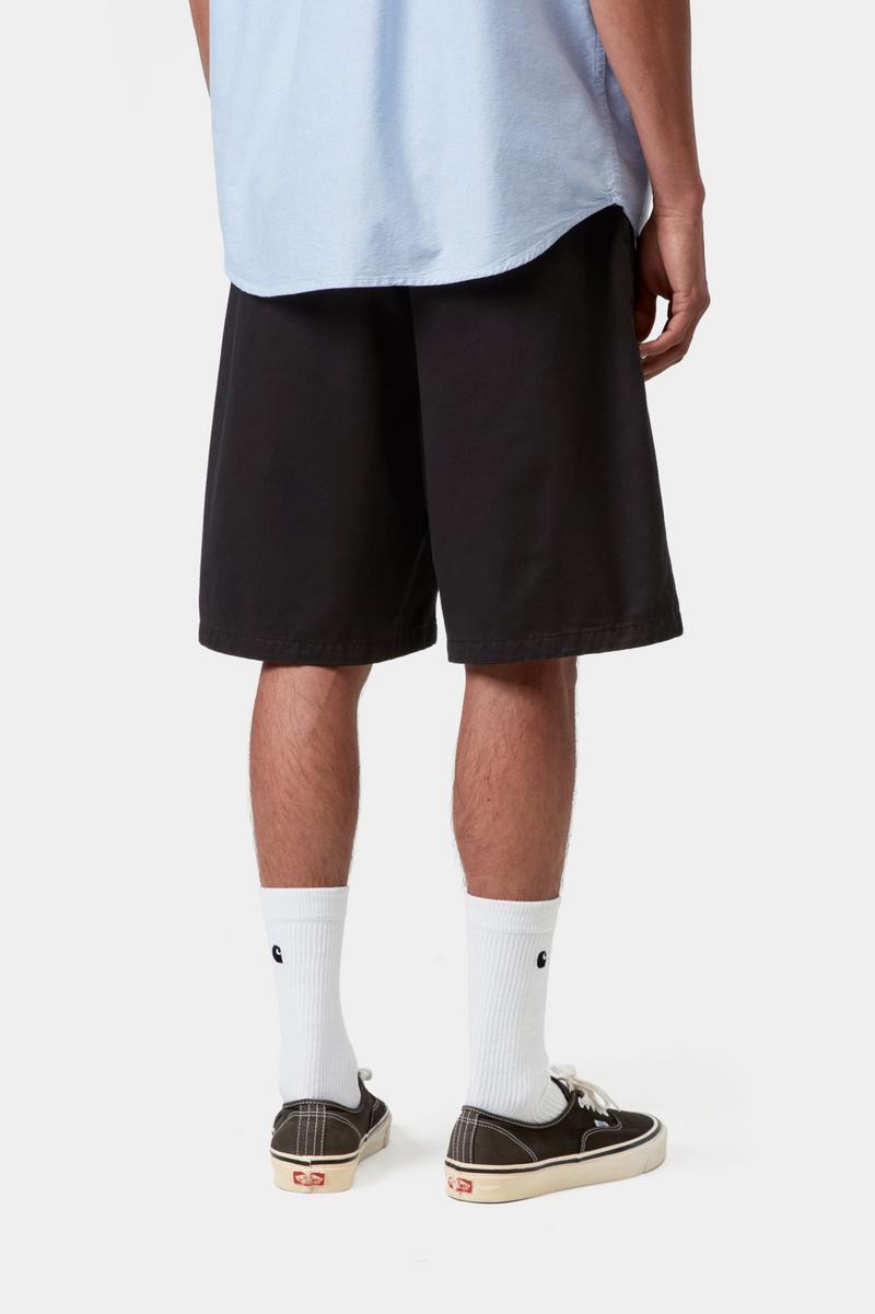Carhartt Marv Short - Black, Stone washed