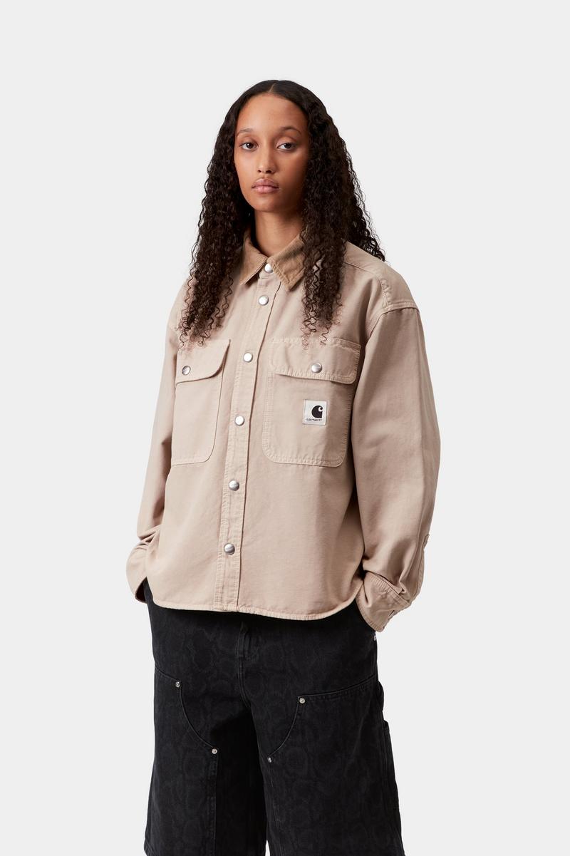 Carhartt Prescott Shirt Jac - String / Leather, Garment dyed