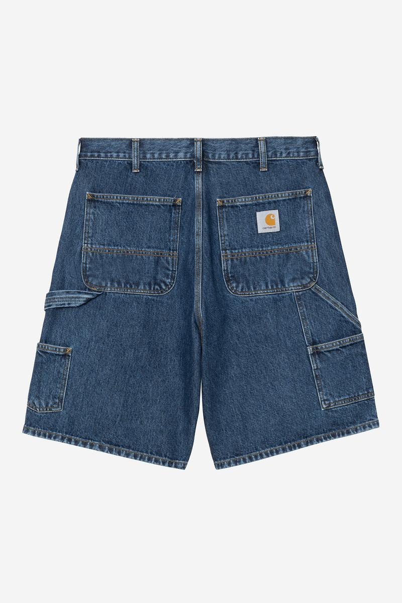 Carhartt Double Knee Short - Blue, Stone washed