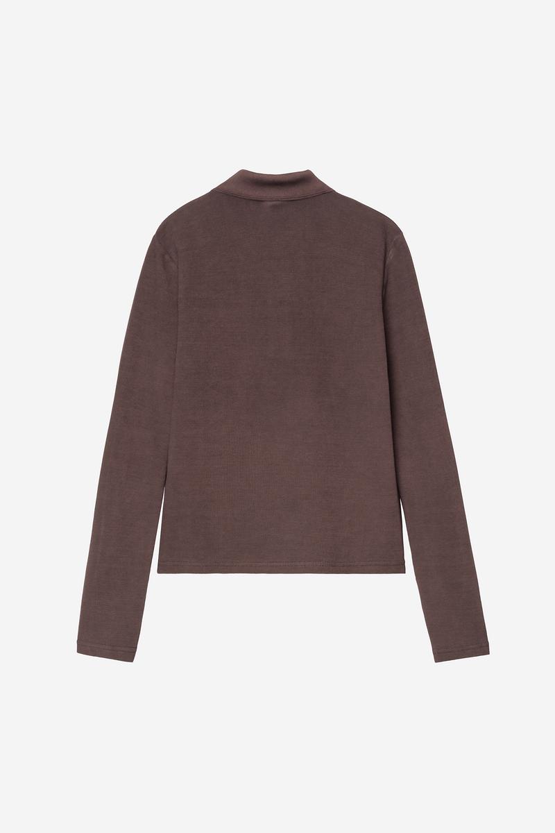 Carhartt L/S Dora Polo - Palisander, Garment dyed