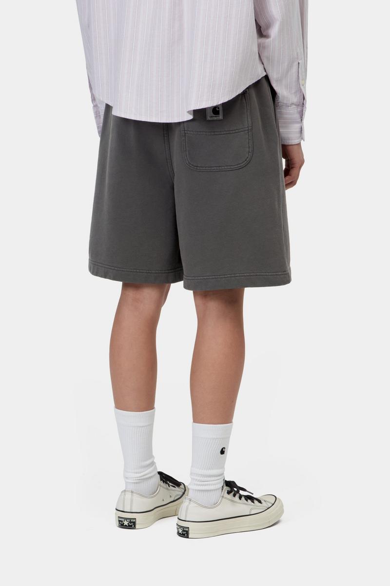 Carhartt Hoggard Sweat Short - Black, Garment dyed