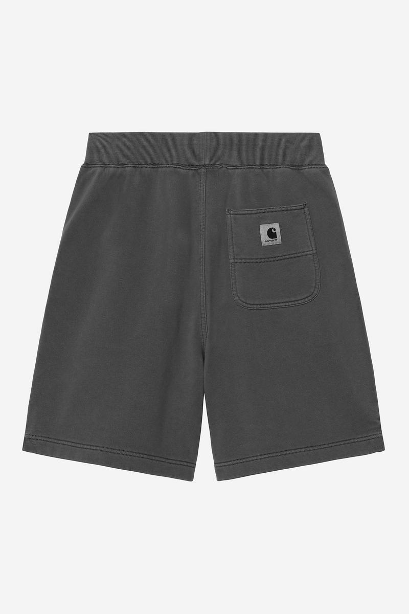 Carhartt Hoggard Sweat Short - Black, Garment dyed