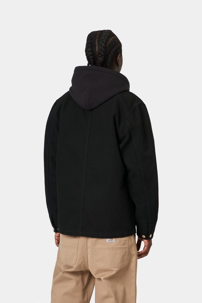 Carhartt Michigan Coat (Summer) - Black / Black, Rinsed