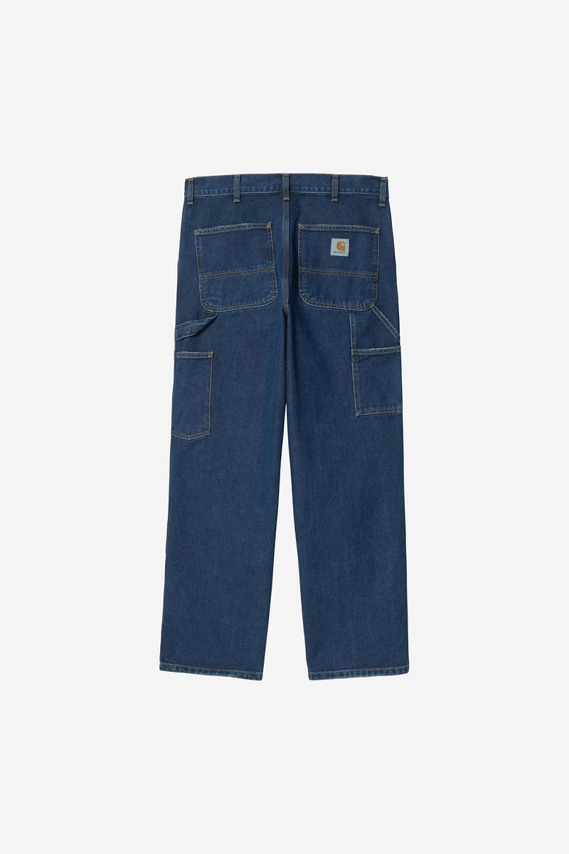 Carhartt Double Knee Pant - Blue, Stone washed