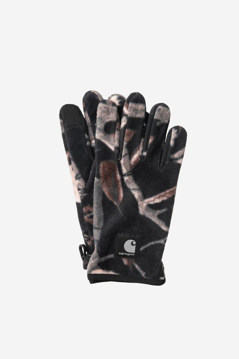 Carhartt Blevin Gloves - Camo Feather Tree, Black