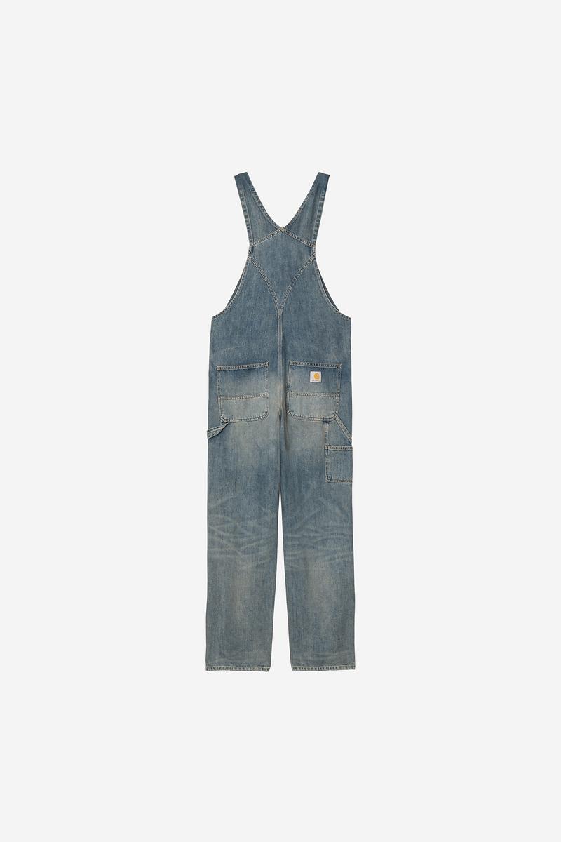 Carhartt Bib Overall - Blue, Worn used wash