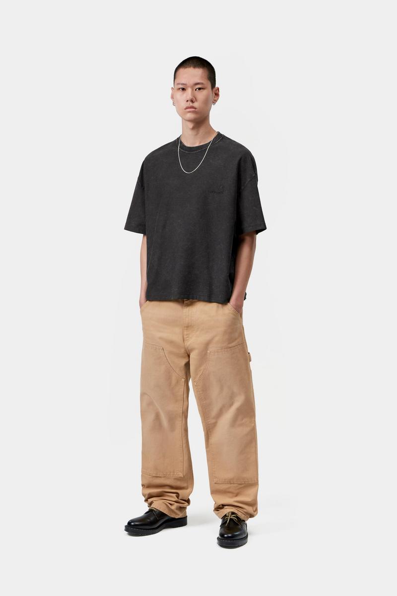 Carhartt S/S Lambert T-Shirt - Black, Moon wash
