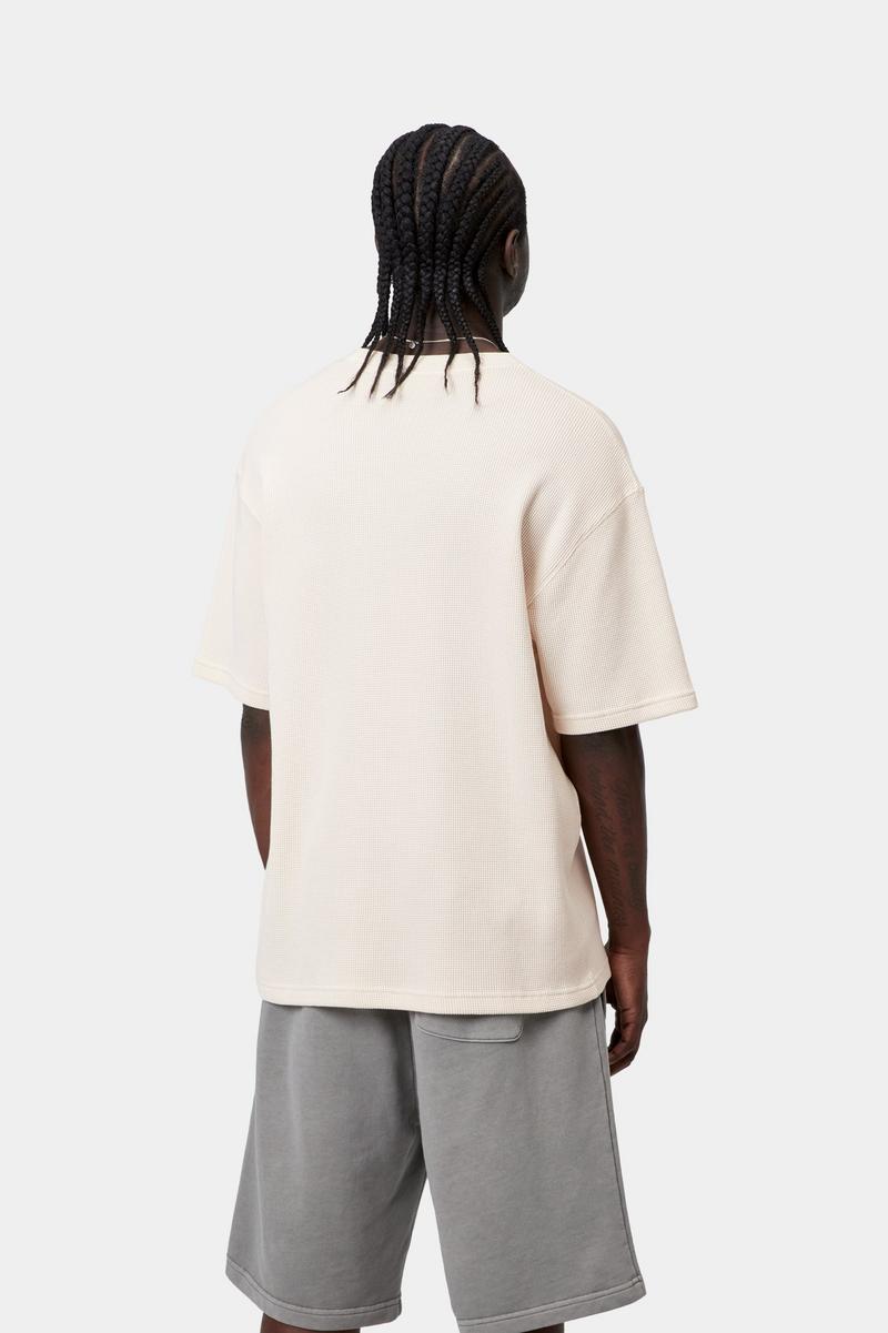 Carhartt S/S Nelson Waffle T-Shirt - Natural, Garment dyed